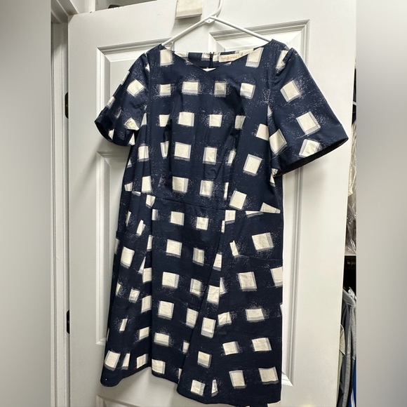 Tory Burch navy block shift dress with pockets - Picture 1 of 3